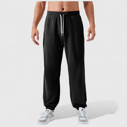 Anna-Kaci Active Men's Jogger Pants with Drawstring Waistband and Elastic Cuffs for Active Comfort