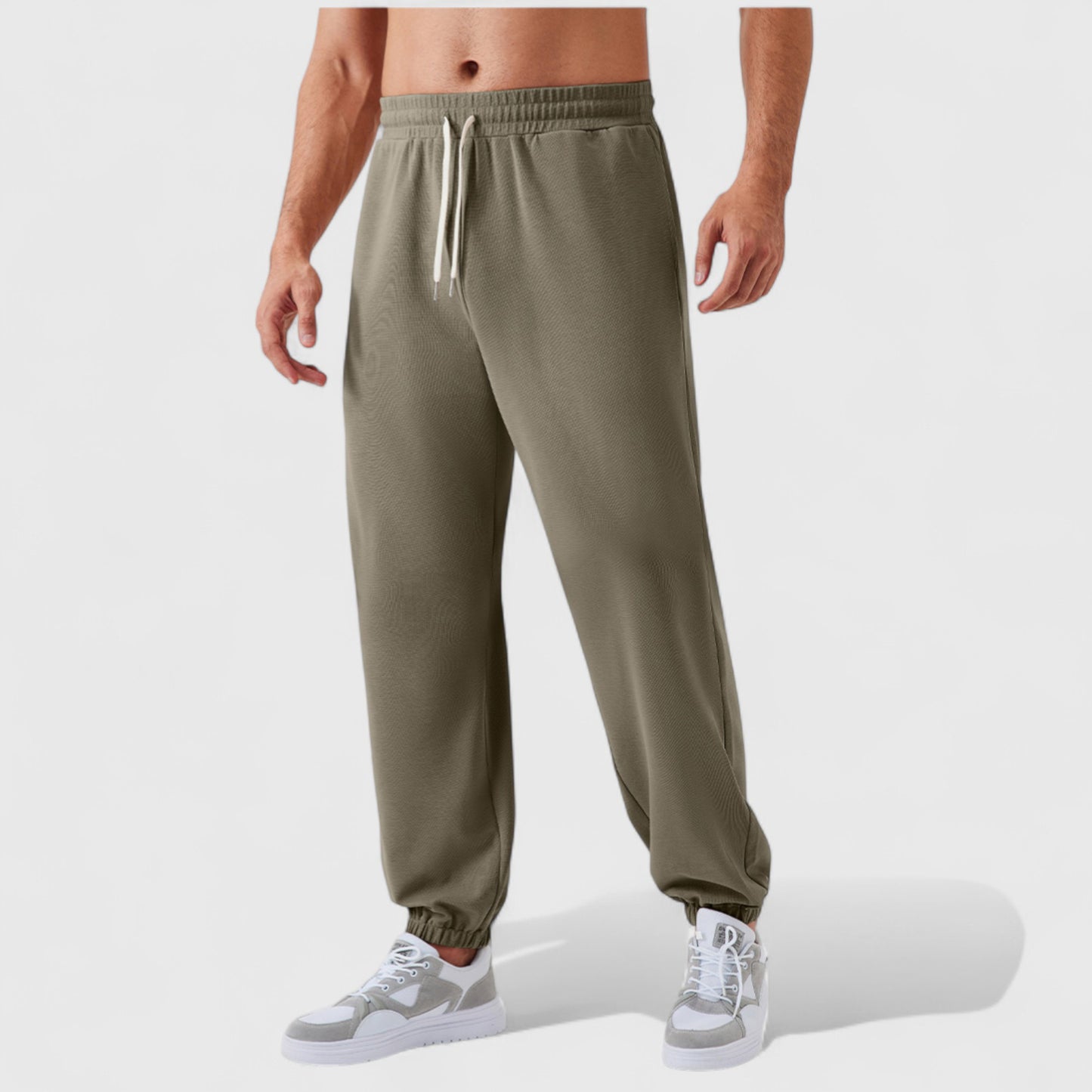 Anna-Kaci Active Men's Jogger Pants with Drawstring Waistband and Elastic Cuffs for Active Comfort