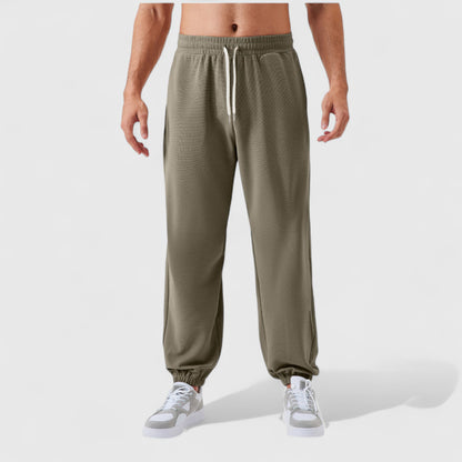 Anna-Kaci Active Men's Jogger Pants with Drawstring Waistband and Elastic Cuffs for Active Comfort