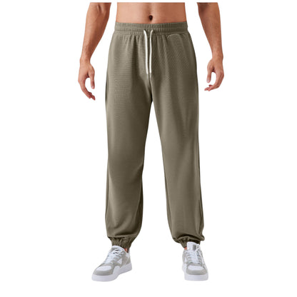 Anna-Kaci Active Men's Jogger Pants with Drawstring Waistband and Elastic Cuffs for Active Comfort