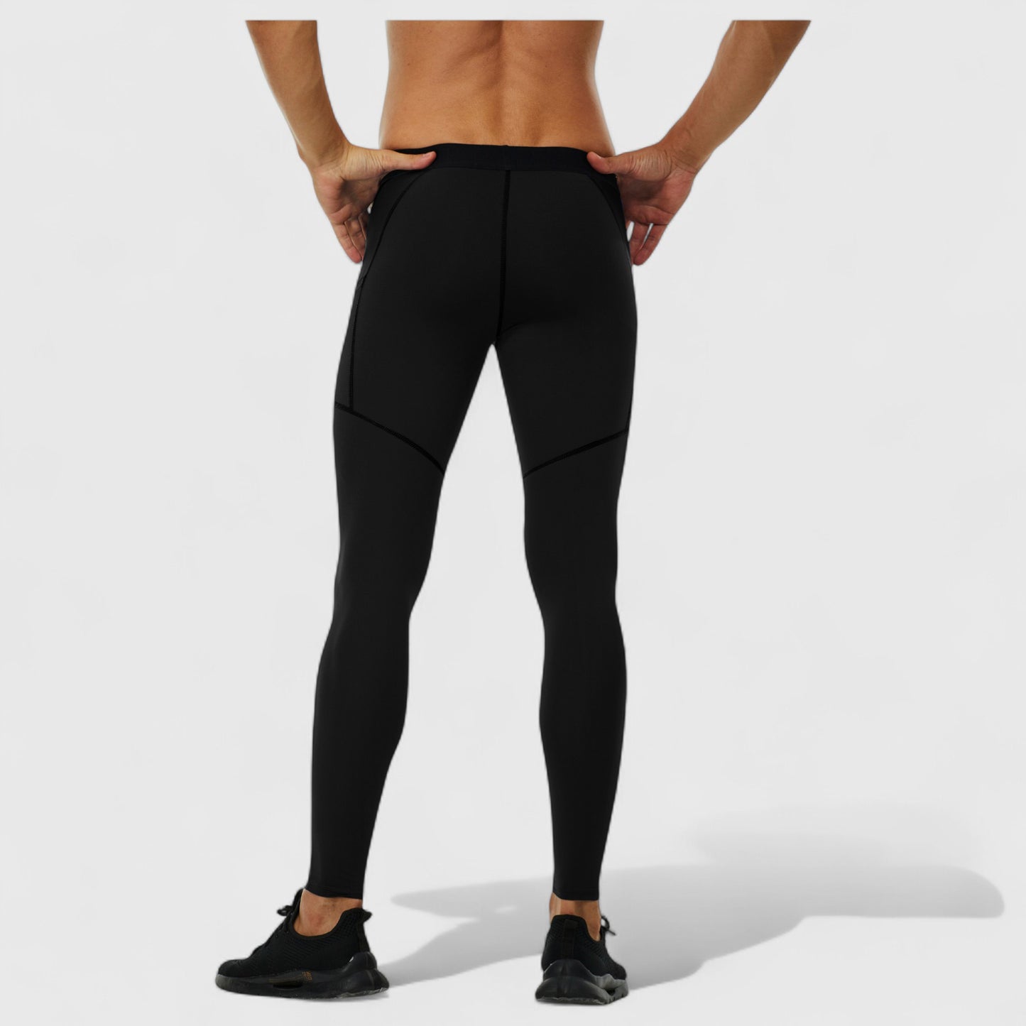 Anna-Kaci Active Men's Compression Leggings with Wide Waistband and Side Pocket for Training and Performance