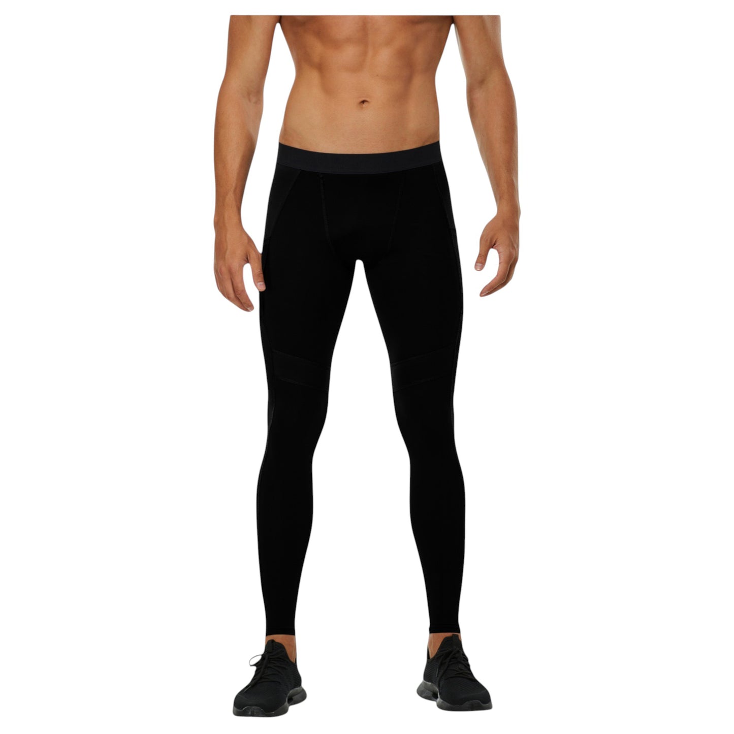 Anna-Kaci Active Men's Compression Leggings with Wide Waistband and Side Pocket for Training and Performance