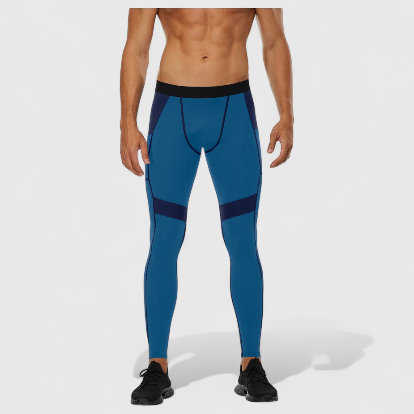 Anna-Kaci Active Men's Compression Leggings with Wide Waistband and Side Pocket for Training and Performance