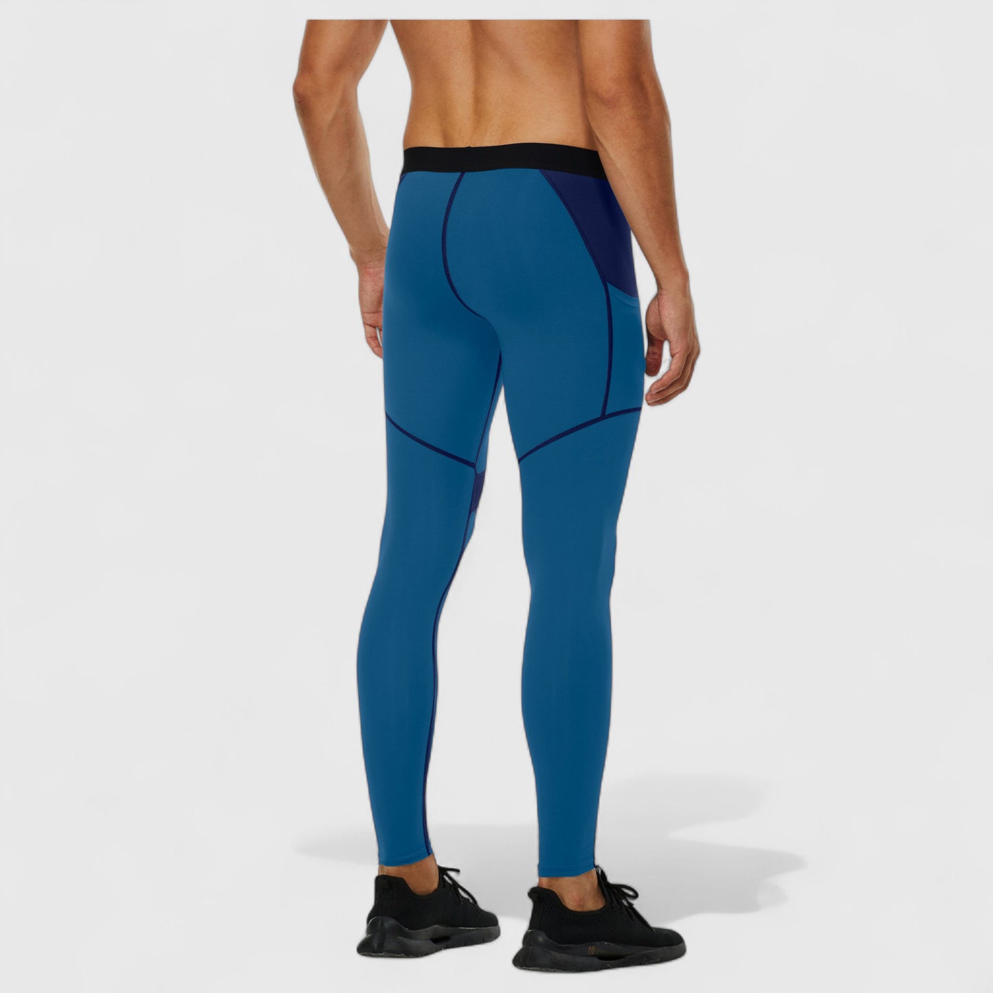 Anna-Kaci Active Men's Compression Leggings with Wide Waistband and Side Pocket for Training and Performance