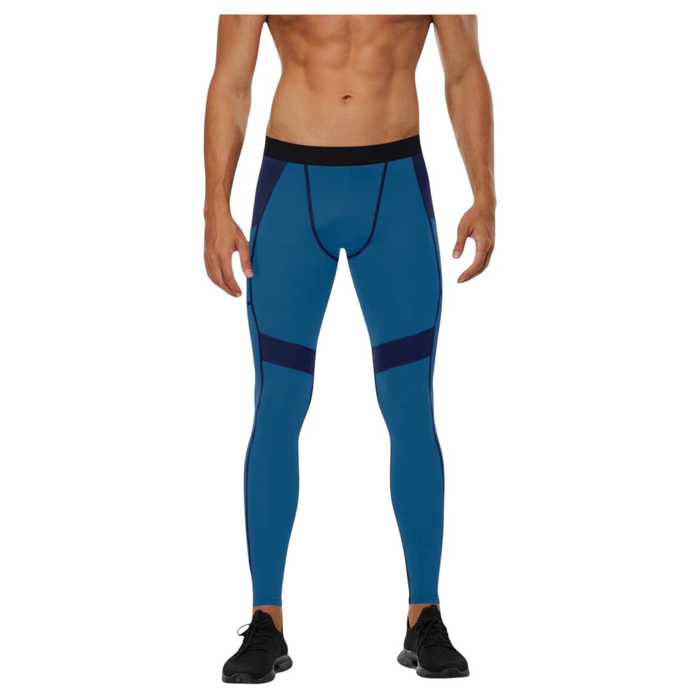 Anna-Kaci Active Men's Compression Leggings with Wide Waistband and Side Pocket for Training and Performance