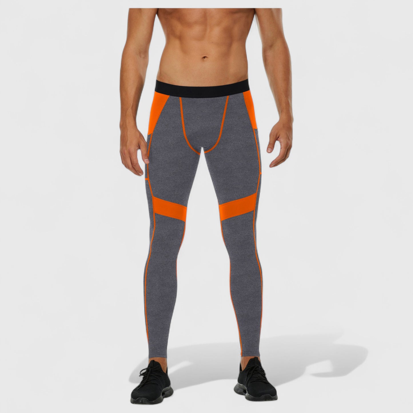 Anna-Kaci Active Men's Compression Leggings with Wide Waistband and Side Pocket for Training and Performance