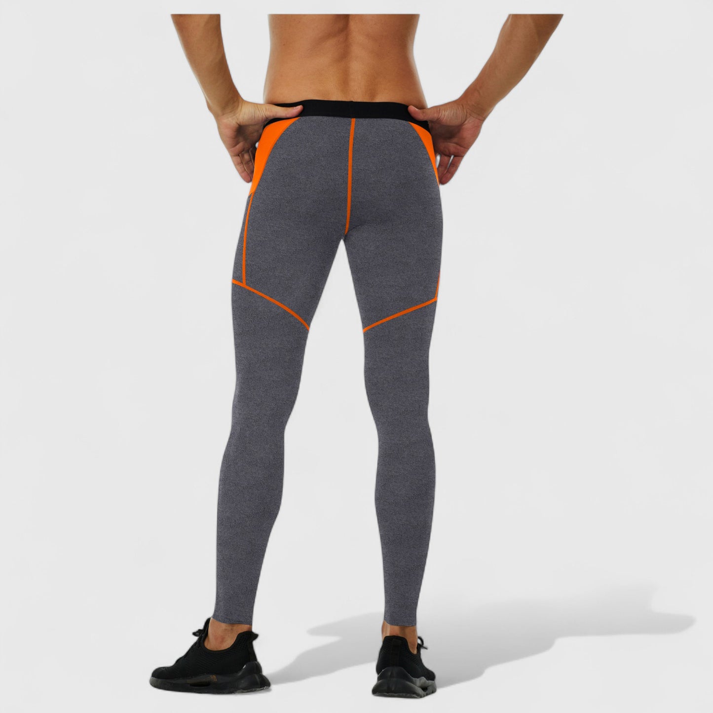Anna-Kaci Active Men's Compression Leggings with Wide Waistband and Side Pocket for Training and Performance