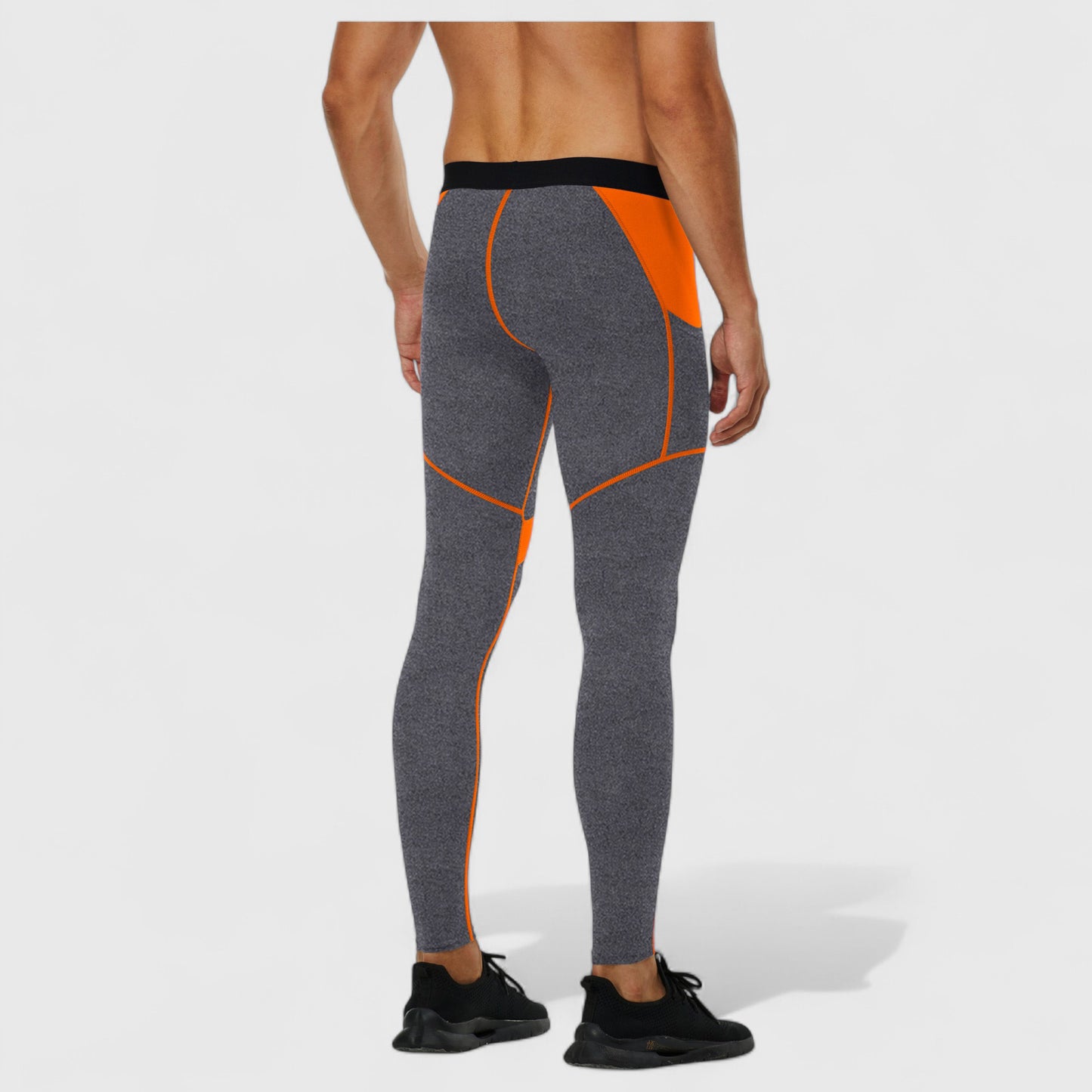 Anna-Kaci Active Men's Compression Leggings with Wide Waistband and Side Pocket for Training and Performance