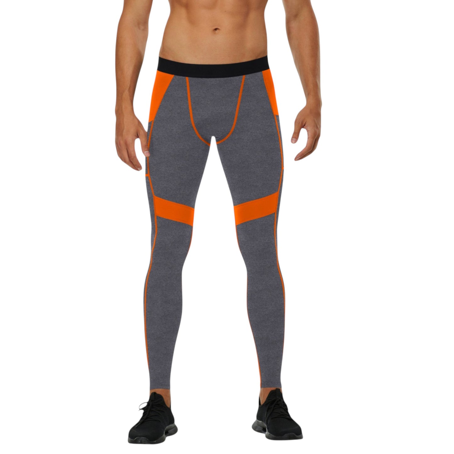 Anna-Kaci Active Men's Compression Leggings with Wide Waistband and Side Pocket for Training and Performance