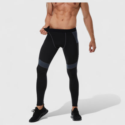Anna-Kaci Active Men's Compression Leggings with Wide Waistband and Side Pocket for Training and Performance