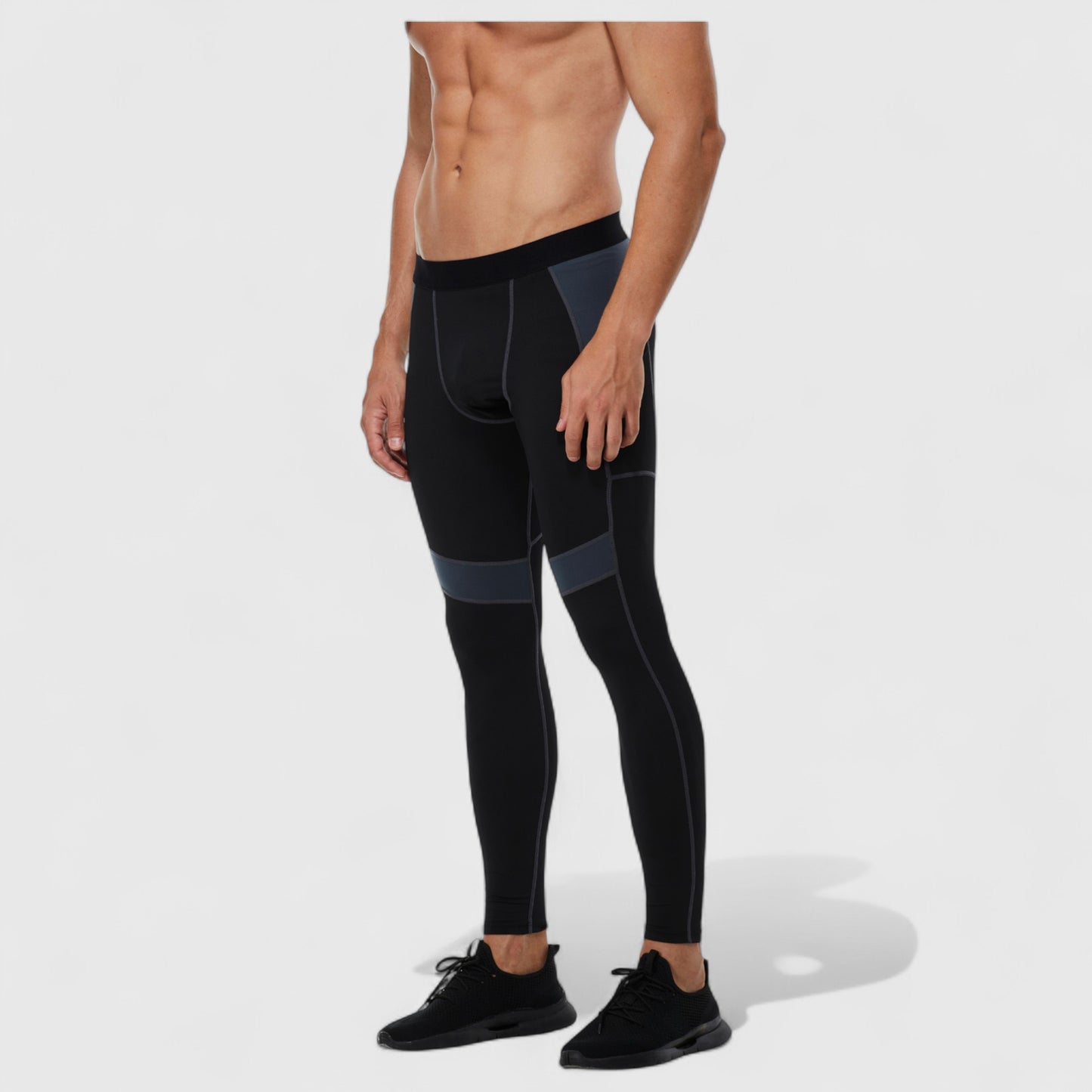Anna-Kaci Active Men's Compression Leggings with Wide Waistband and Side Pocket for Training and Performance
