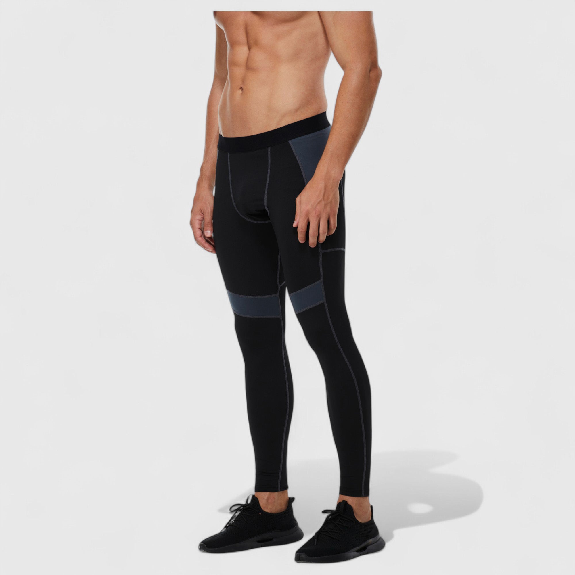 Anna-Kaci Active Men's Compression Leggings with Wide Waistband and Side Pocket for Training and Performance