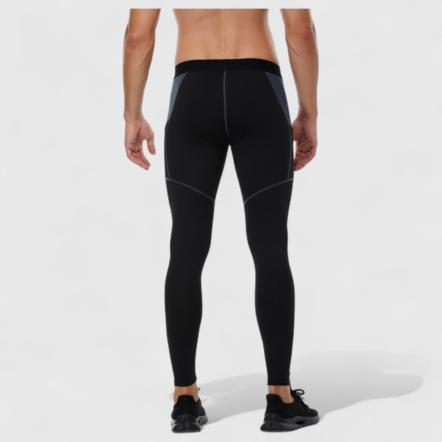 Anna-Kaci Active Men's Compression Leggings with Wide Waistband and Side Pocket for Training and Performance