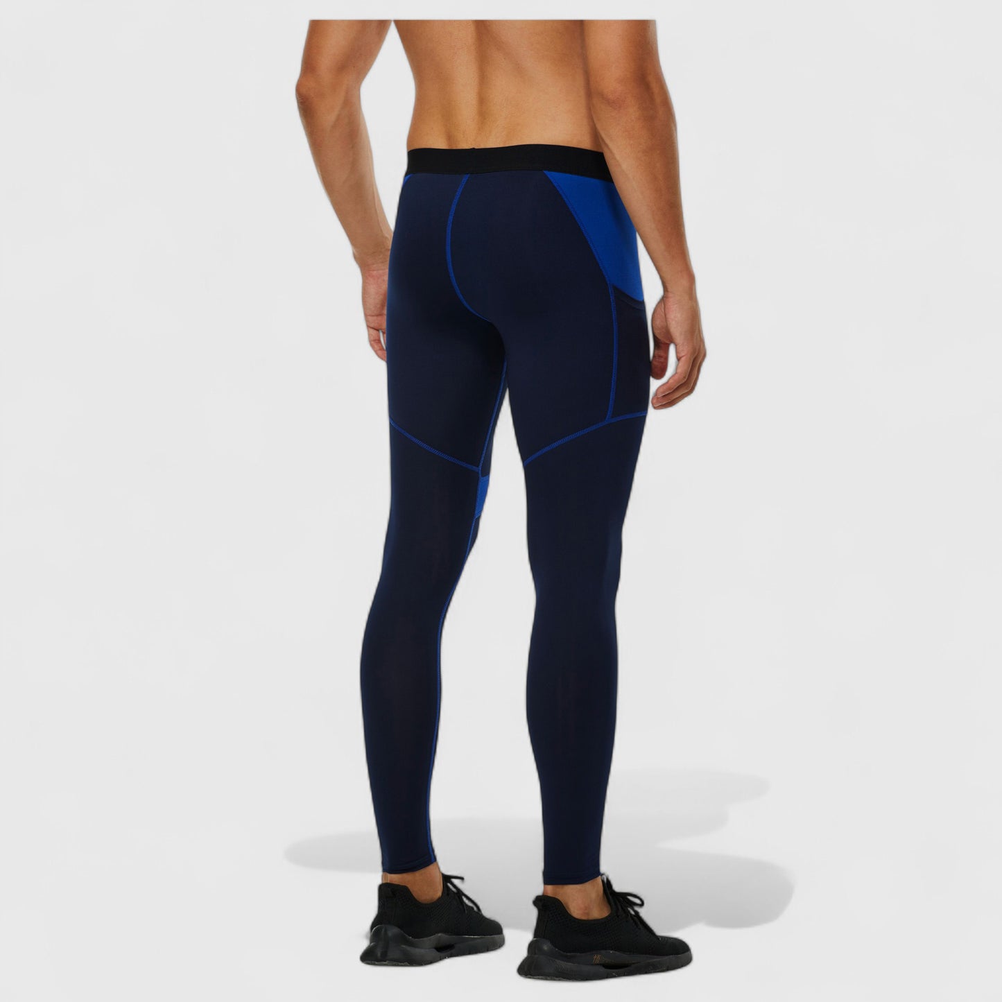 Anna-Kaci Active Men's Compression Leggings with Wide Waistband and Side Pocket for Training and Performance