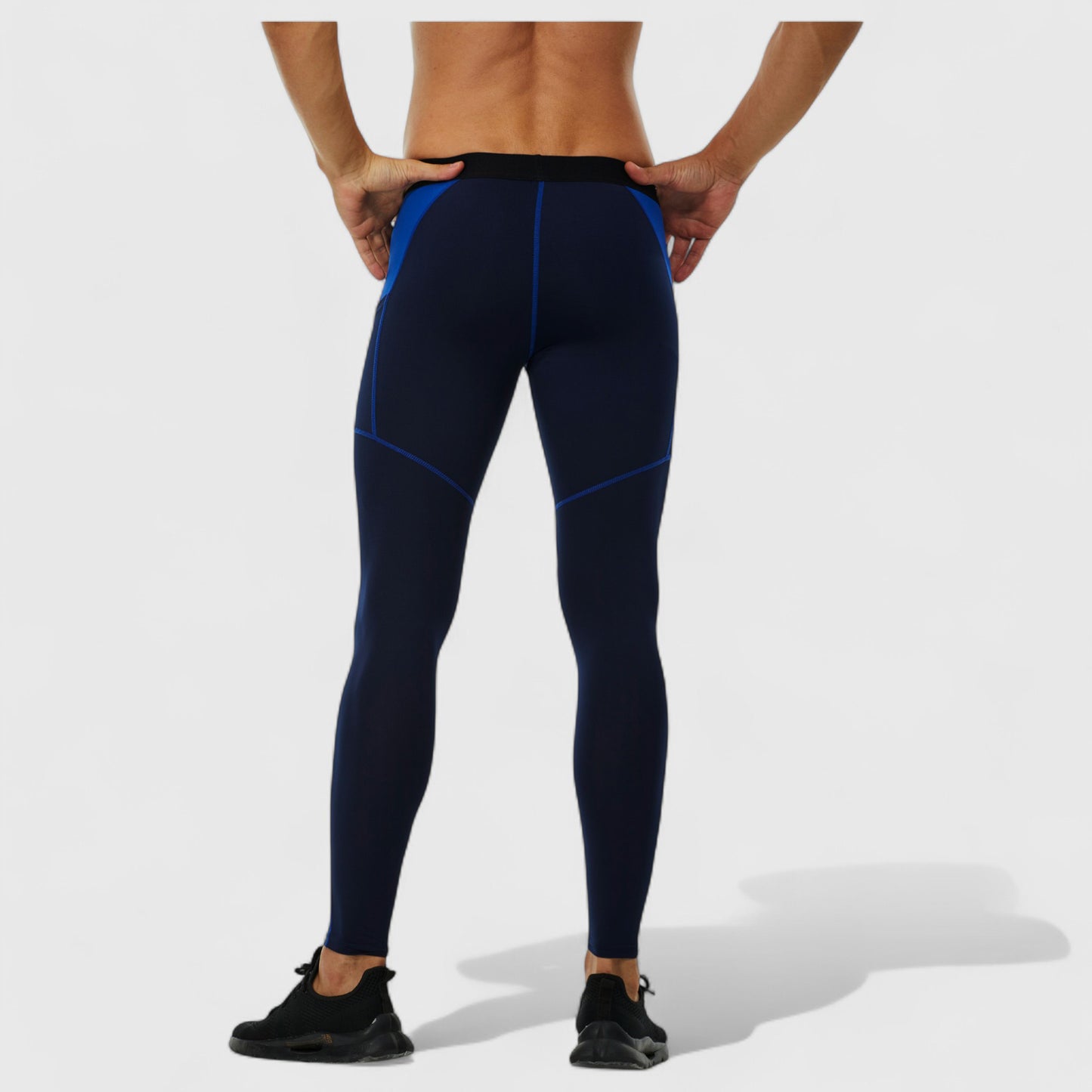 Anna-Kaci Active Men's Compression Leggings with Wide Waistband and Side Pocket for Training and Performance