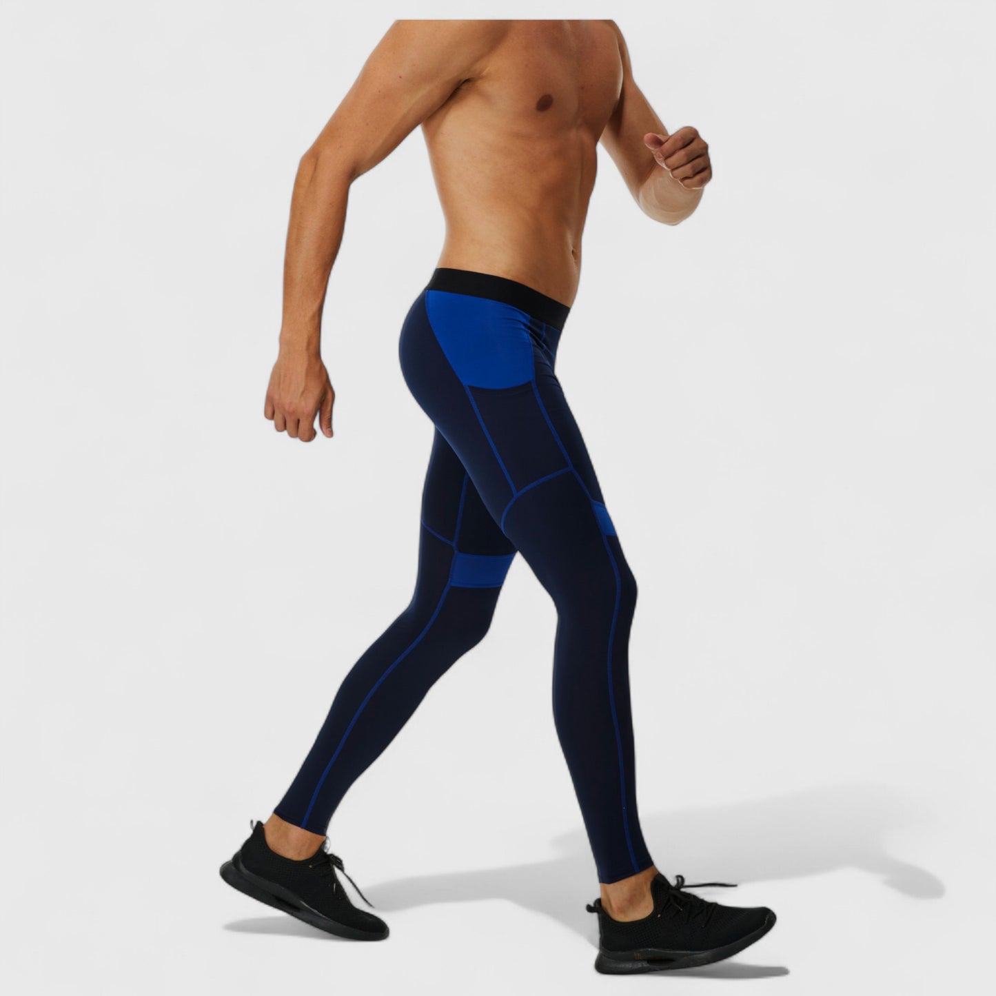 Anna-Kaci Active Men's Compression Leggings with Wide Waistband and Side Pocket for Training and Performance