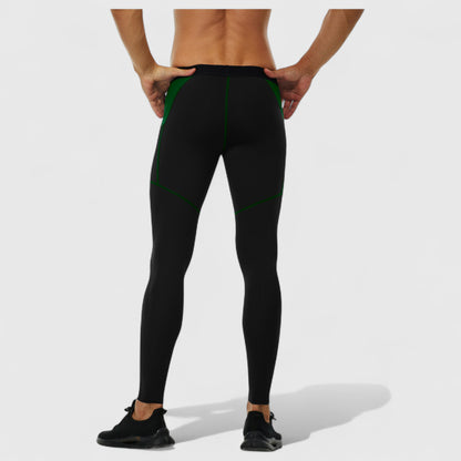 Anna-Kaci Active Men's Compression Leggings with Wide Waistband and Side Pocket for Training and Performance
