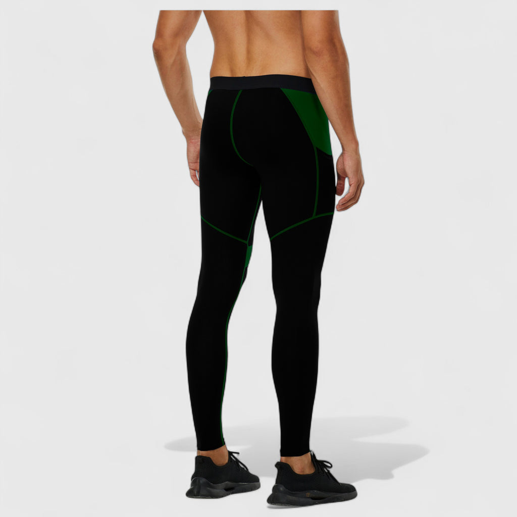 Anna-Kaci Active Men's Compression Leggings with Wide Waistband and Side Pocket for Training and Performance