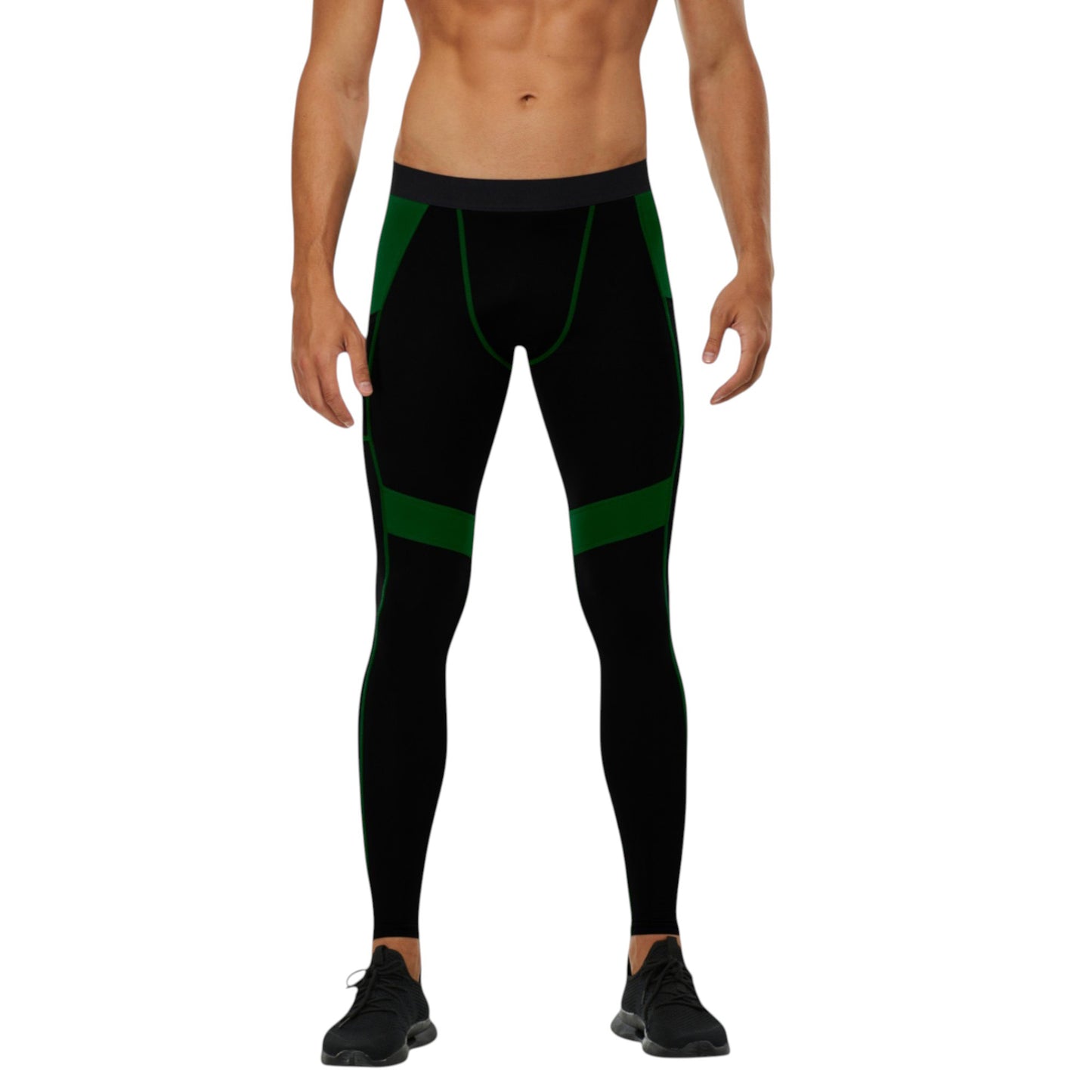 Anna-Kaci Active Men's Compression Leggings with Wide Waistband and Side Pocket for Training and Performance