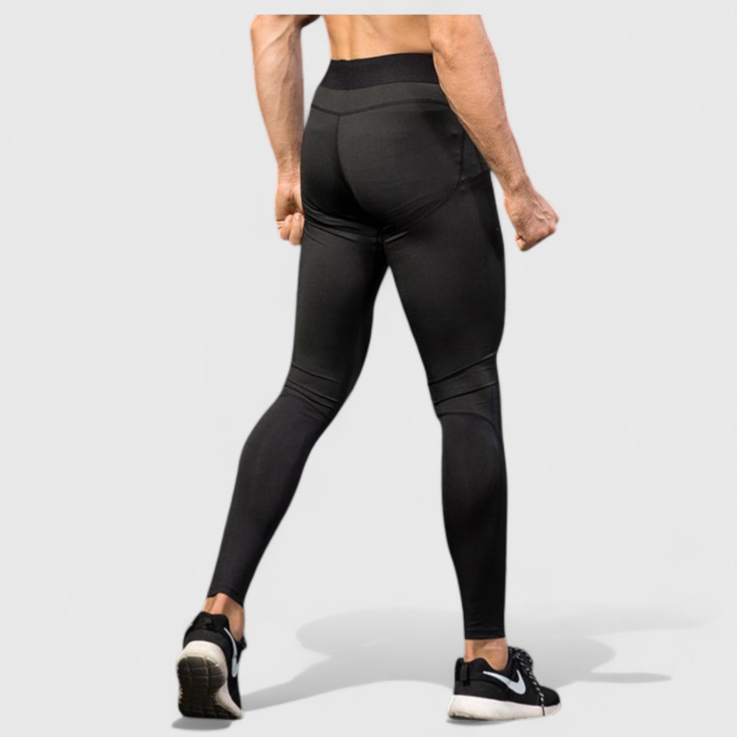 Anna-Kaci Active Men's Performance Leggings with Contoured Support Pouch and Seamless Fit for Training and Recovery