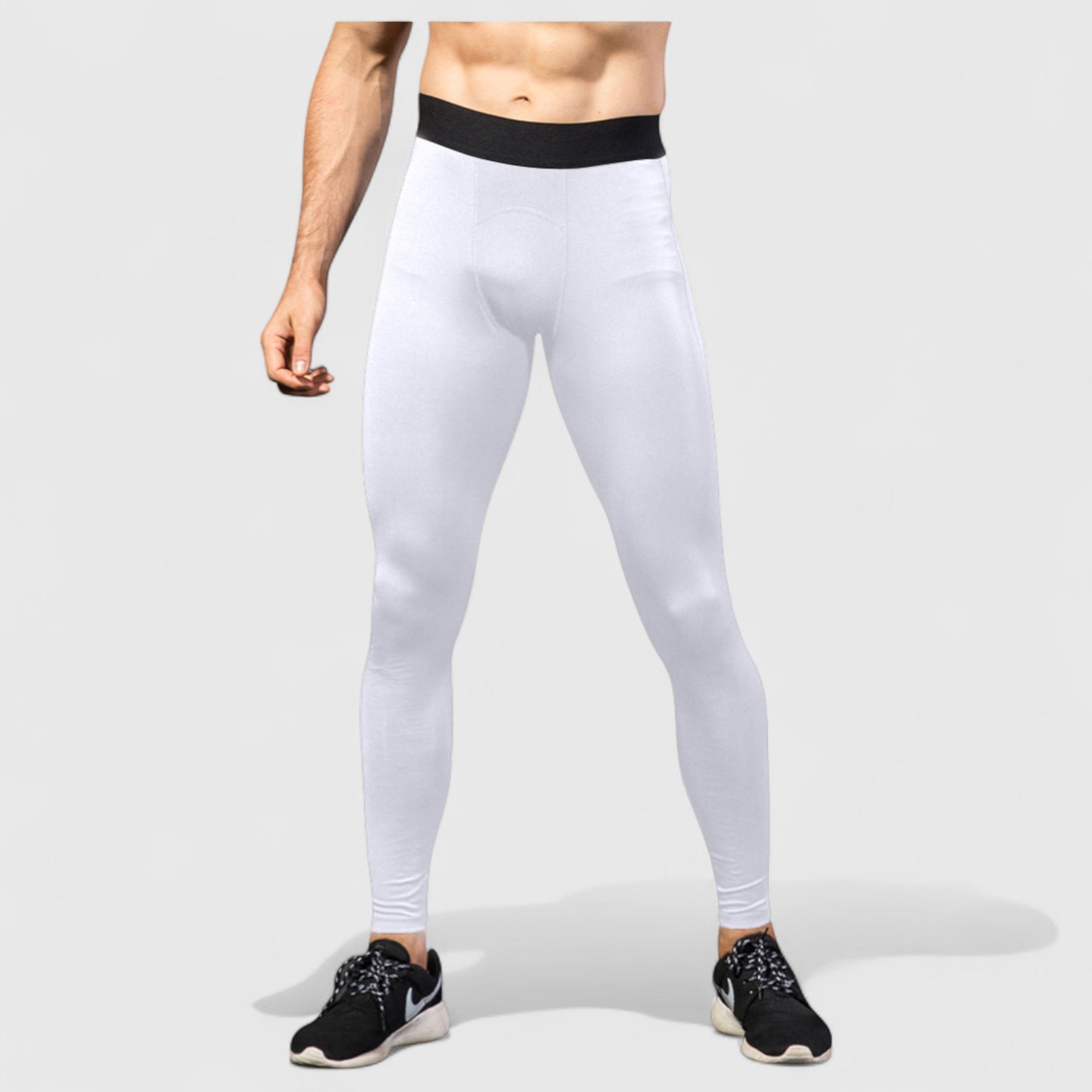 Anna-Kaci Active Men's Performance Leggings with Contoured Support Pouch and Seamless Fit for Training and Recovery