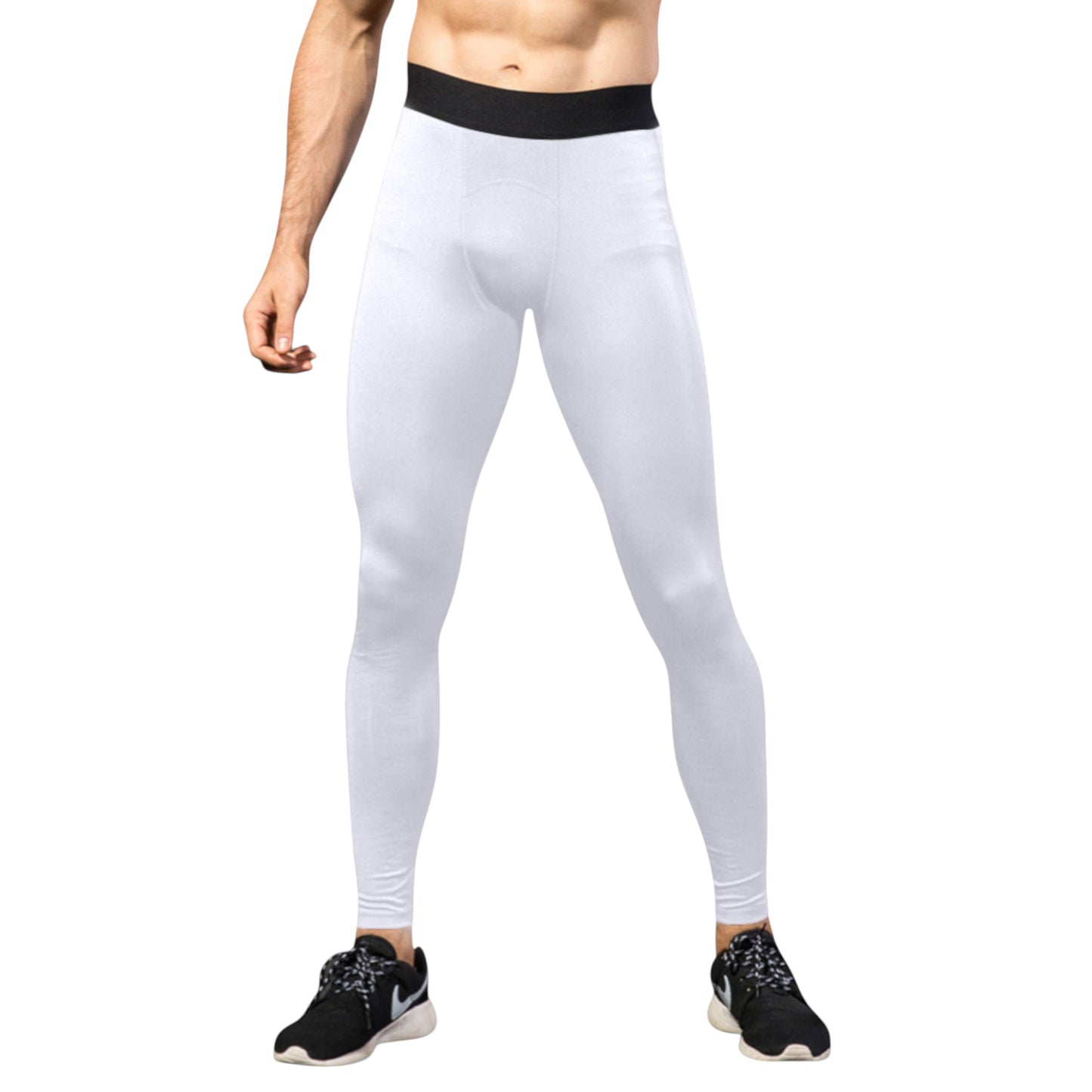 Anna-Kaci Active Men's Performance Leggings with Contoured Support Pouch and Seamless Fit for Training and Recovery