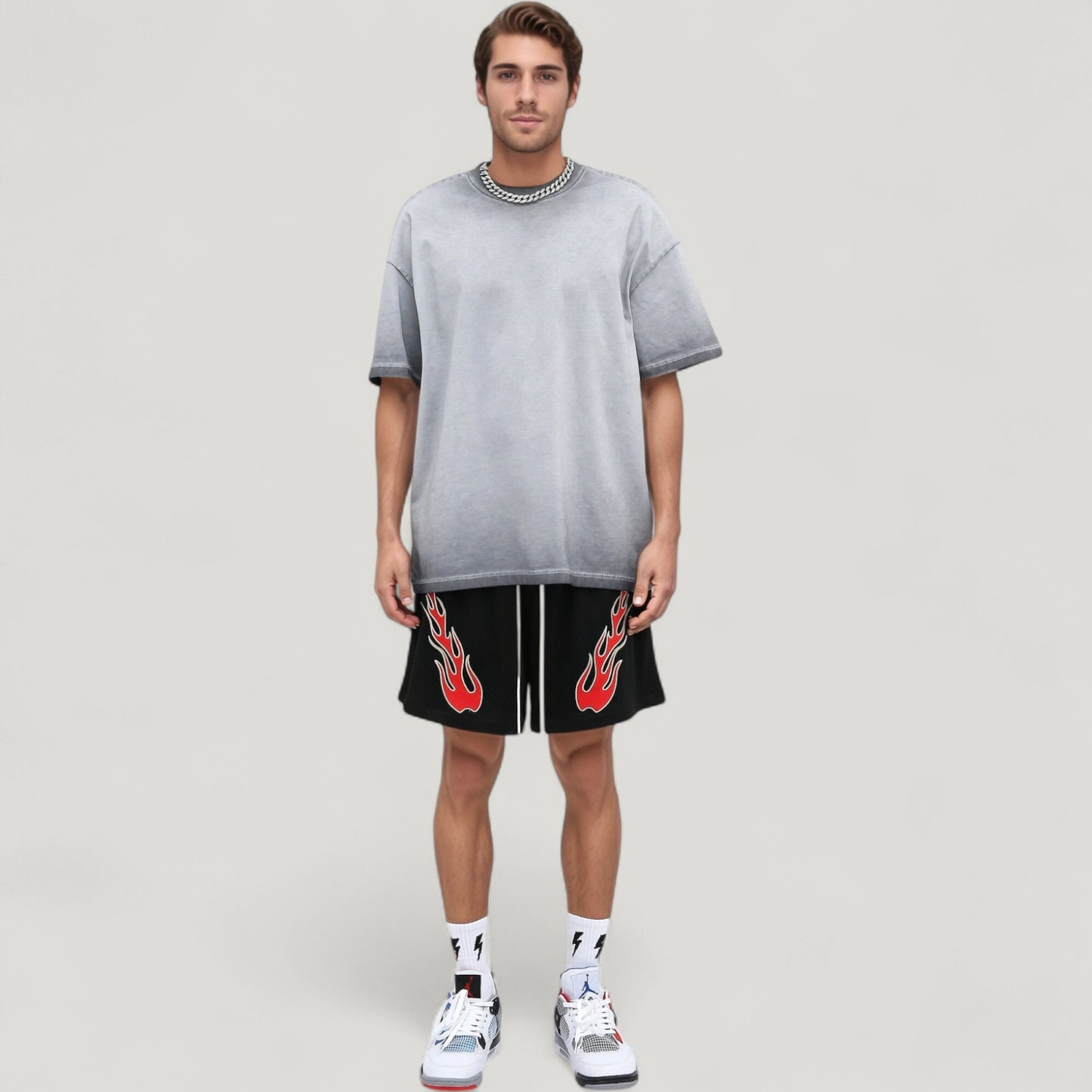 Anna-Kaci Active Men's Gradient Short Sleeve Crew Neck T-Shirt with Relaxed Fit and Minimalist Design
