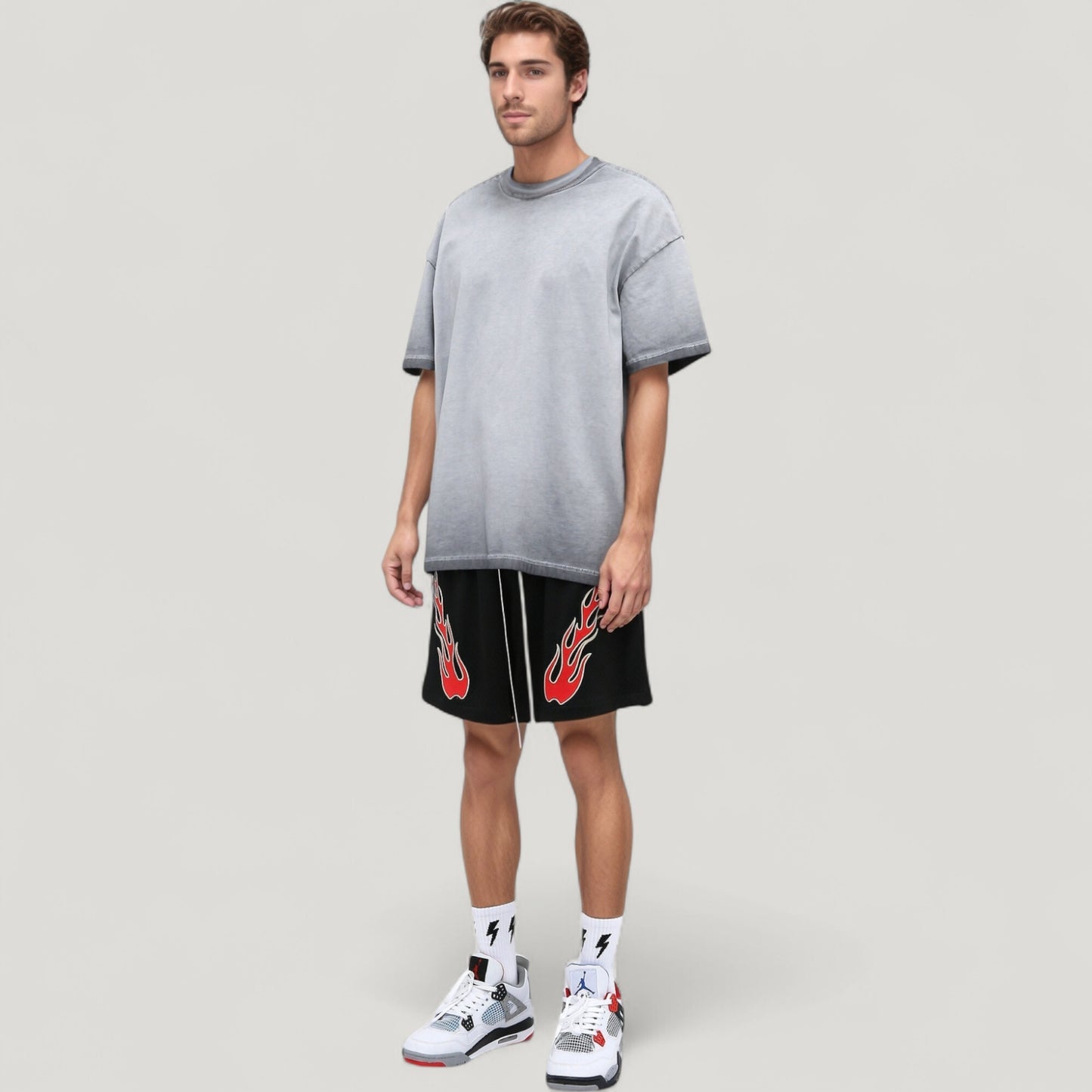 Anna-Kaci Active Men's Gradient Short Sleeve Crew Neck T-Shirt with Relaxed Fit and Minimalist Design