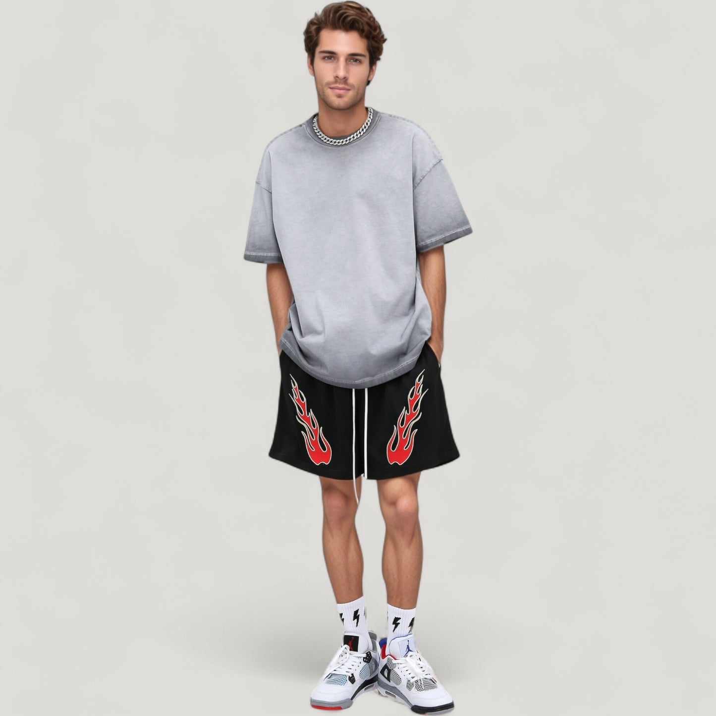 Anna-Kaci Active Men's Gradient Short Sleeve Crew Neck T-Shirt with Relaxed Fit and Minimalist Design