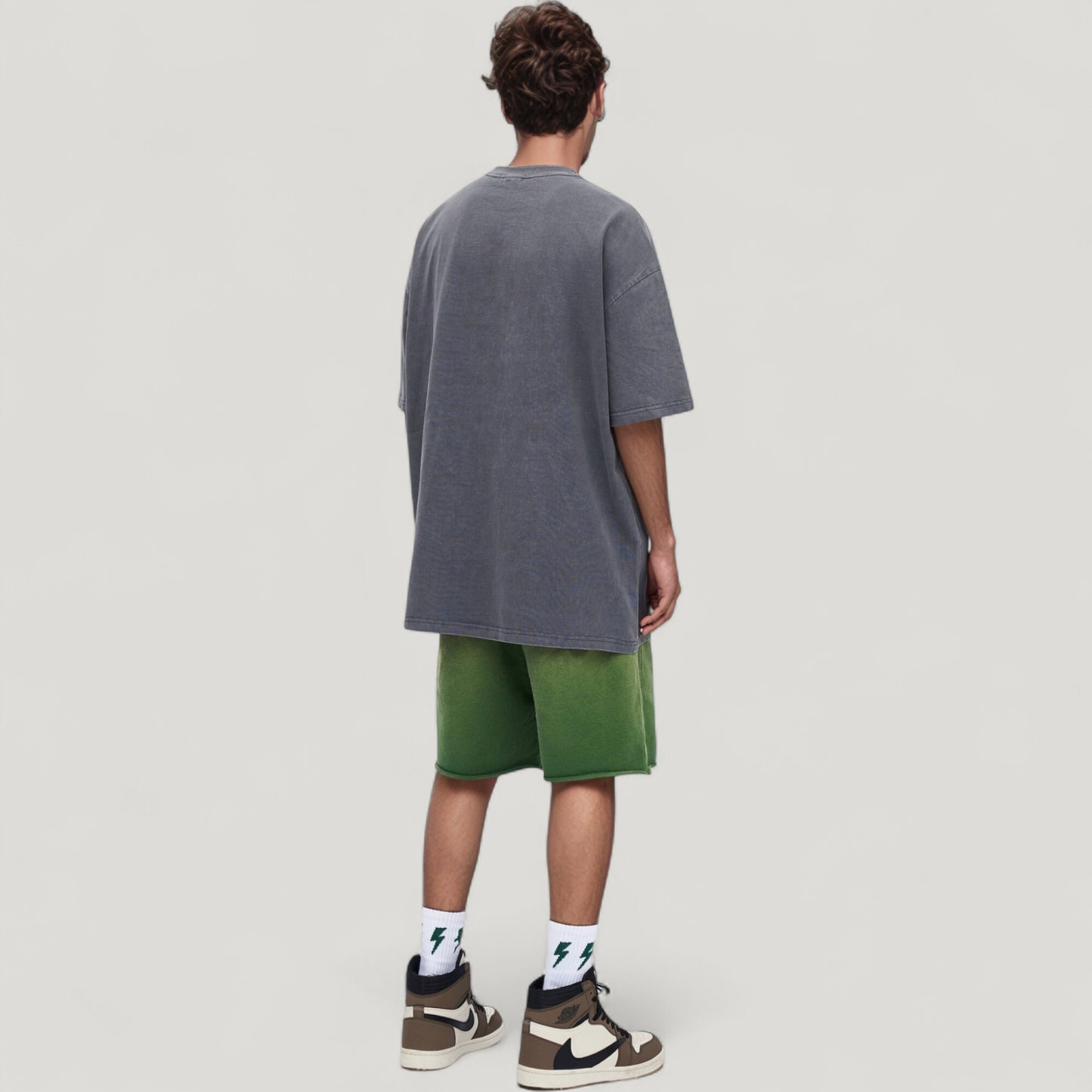 Anna-Kaci Active Men's Oversized Short Sleeve Crew Neck T-Shirt with Washed Vintage Look