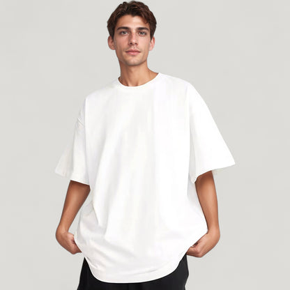 Anna-Kaci Active Men's Oversized Short Sleeve Crew Neck T-Shirt with Washed Vintage Look