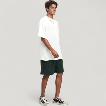 Anna-Kaci Active Men's Oversized Short Sleeve Crew Neck T-Shirt with Washed Vintage Look