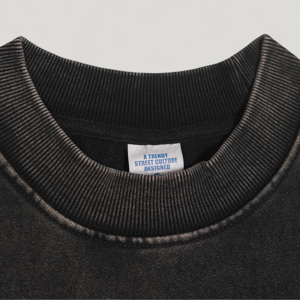 Anna-Kaci Active Men's Oversized Crew Neck Long Sleeve Sweatshirt with Relaxed Fit and Minimalist Style
