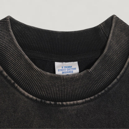 Anna-Kaci Active Men's Oversized Crew Neck Long Sleeve Sweatshirt with Relaxed Fit and Minimalist Style