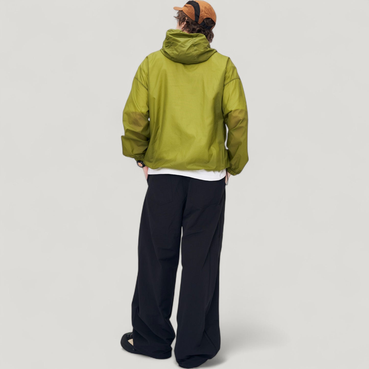 Anna-Kaci Active Men's Lightweight Hooded Zip-Up Windbreaker Jacket with Elastic Cuffs