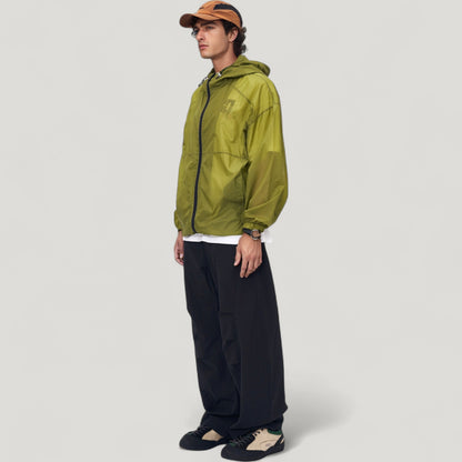 Anna-Kaci Active Men's Lightweight Hooded Zip-Up Windbreaker Jacket with Elastic Cuffs