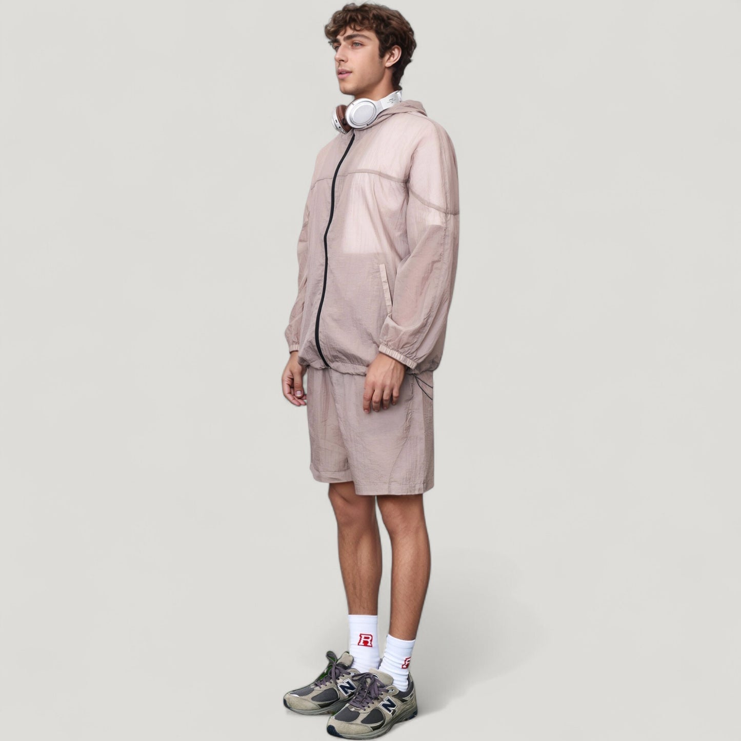Anna-Kaci Active Men's Hooded Zip-Up Sun Protection Jacket with Lightweight Design and Relaxed Fit