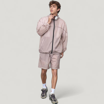 Anna-Kaci Active Men's Hooded Zip-Up Sun Protection Jacket with Lightweight Design and Relaxed Fit