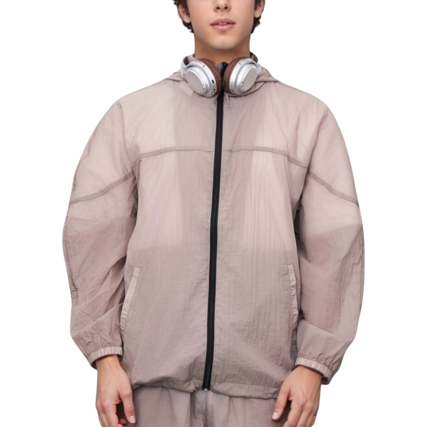 Anna-Kaci Active Men's Hooded Zip-Up Sun Protection Jacket with Lightweight Design and Relaxed Fit