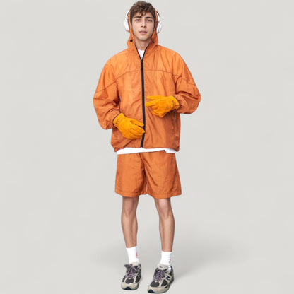 Anna-Kaci Active Men's Hooded Zip-Up Sun Protection Jacket with Lightweight Design and Relaxed Fit