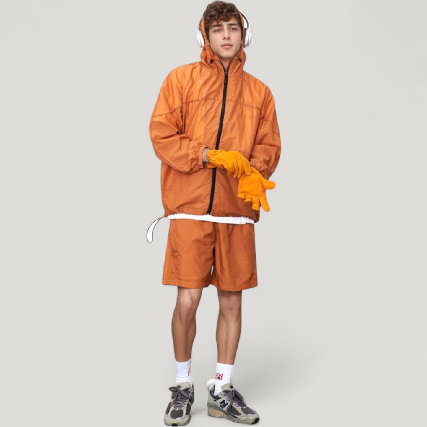 Anna-Kaci Active Men's Hooded Zip-Up Sun Protection Jacket with Lightweight Design and Relaxed Fit