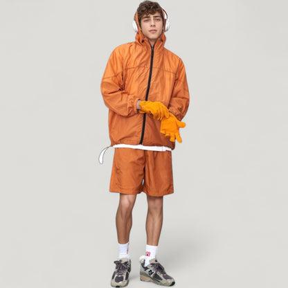 Anna-Kaci Active Men's Hooded Zip-Up Sun Protection Jacket with Lightweight Design and Relaxed Fit