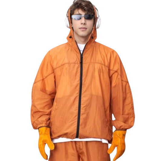 Anna-Kaci Active Men's Hooded Zip-Up Sun Protection Jacket with Lightweight Design and Relaxed Fit