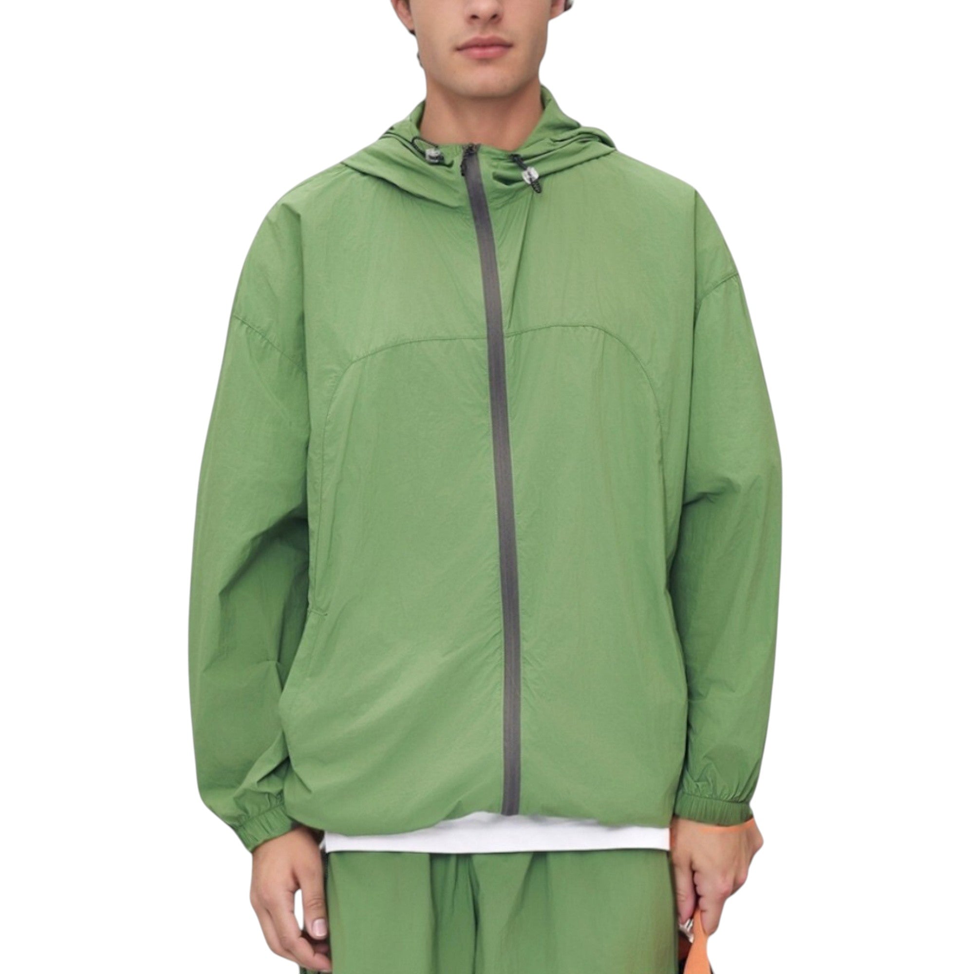 Anna-Kaci Active Men's Lightweight Full Zip Hooded Sun Protection Jacket with Adjustable Drawstring and Relaxed Fit
