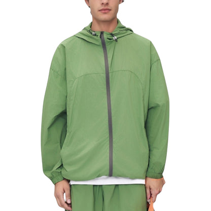 Anna-Kaci Active Men's Lightweight Full Zip Hooded Sun Protection Jacket with Adjustable Drawstring and Relaxed Fit