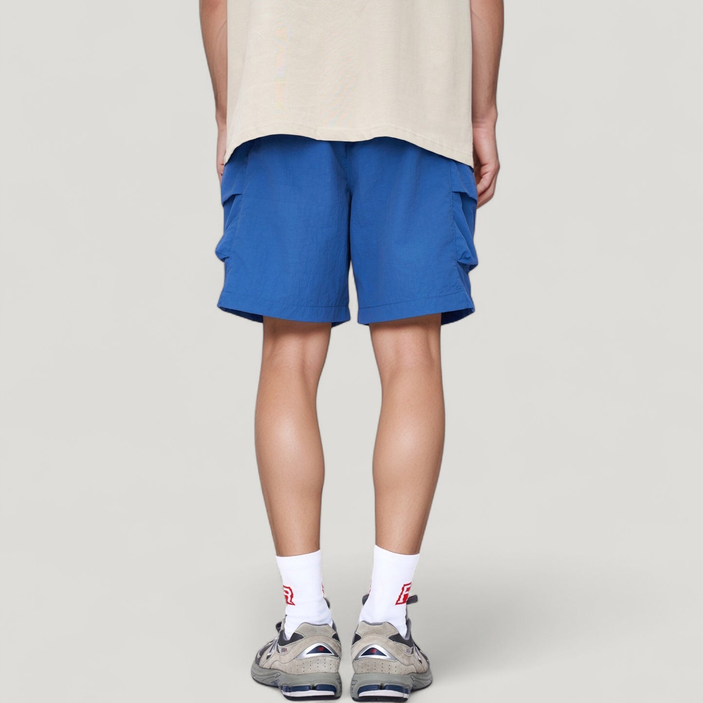 Anna-Kaci Active Men's Cargo Pocket Drawstring Shorts with Relaxed Fit and Elastic Waist