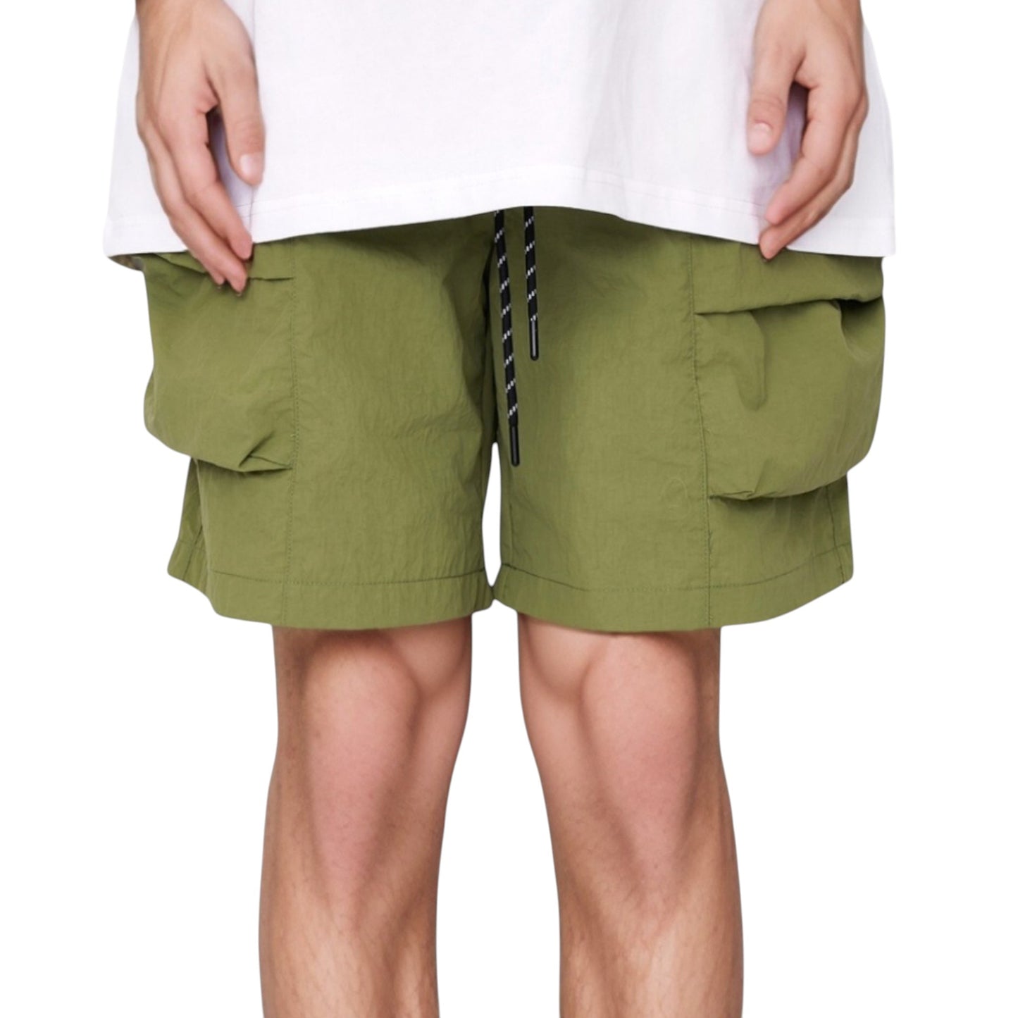 Anna-Kaci Active Men's Cargo Pocket Drawstring Shorts with Relaxed Fit and Elastic Waist