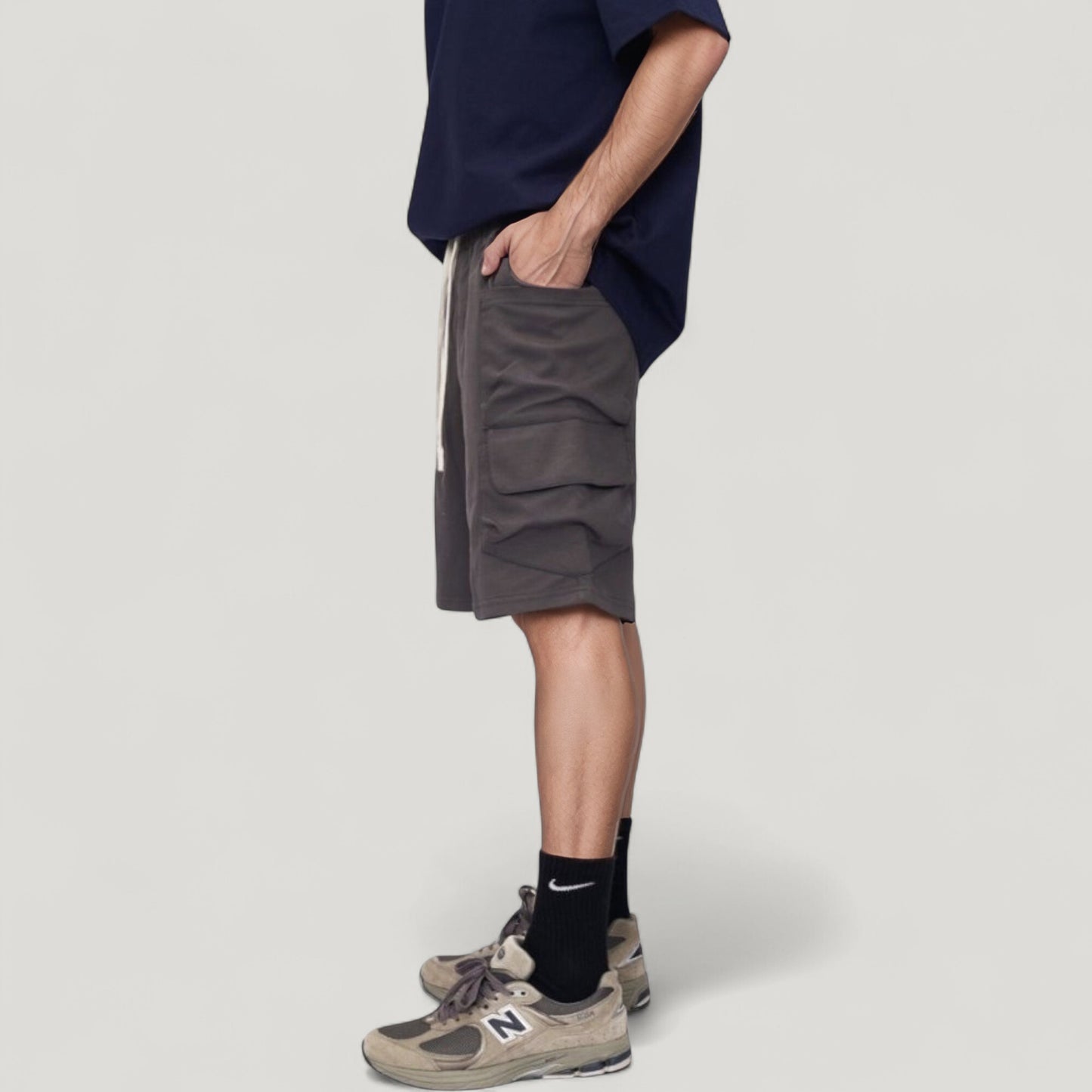 Anna-Kaci Active Men's Drawstring Waist Relaxed Fit Everyday Casual Shorts with Side Pockets