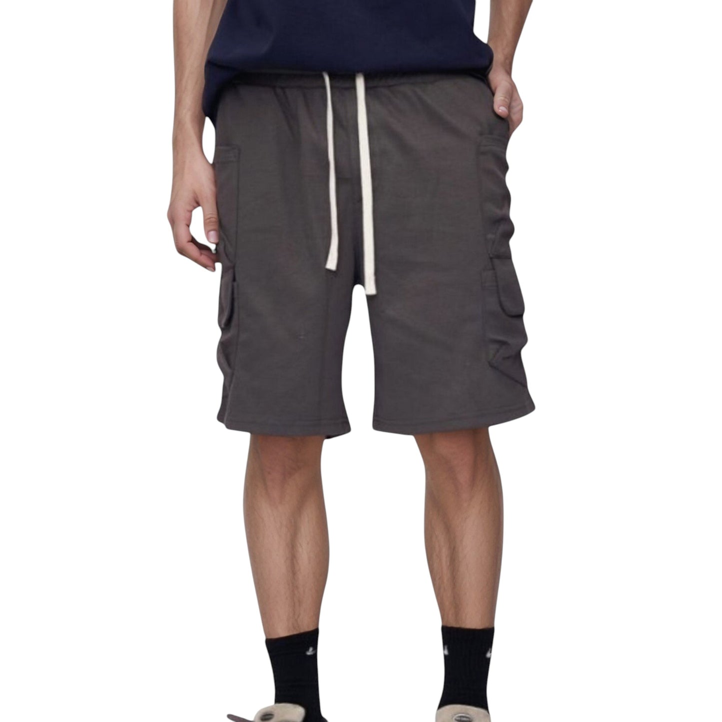 Anna-Kaci Active Men's Drawstring Waist Relaxed Fit Everyday Casual Shorts with Side Pockets
