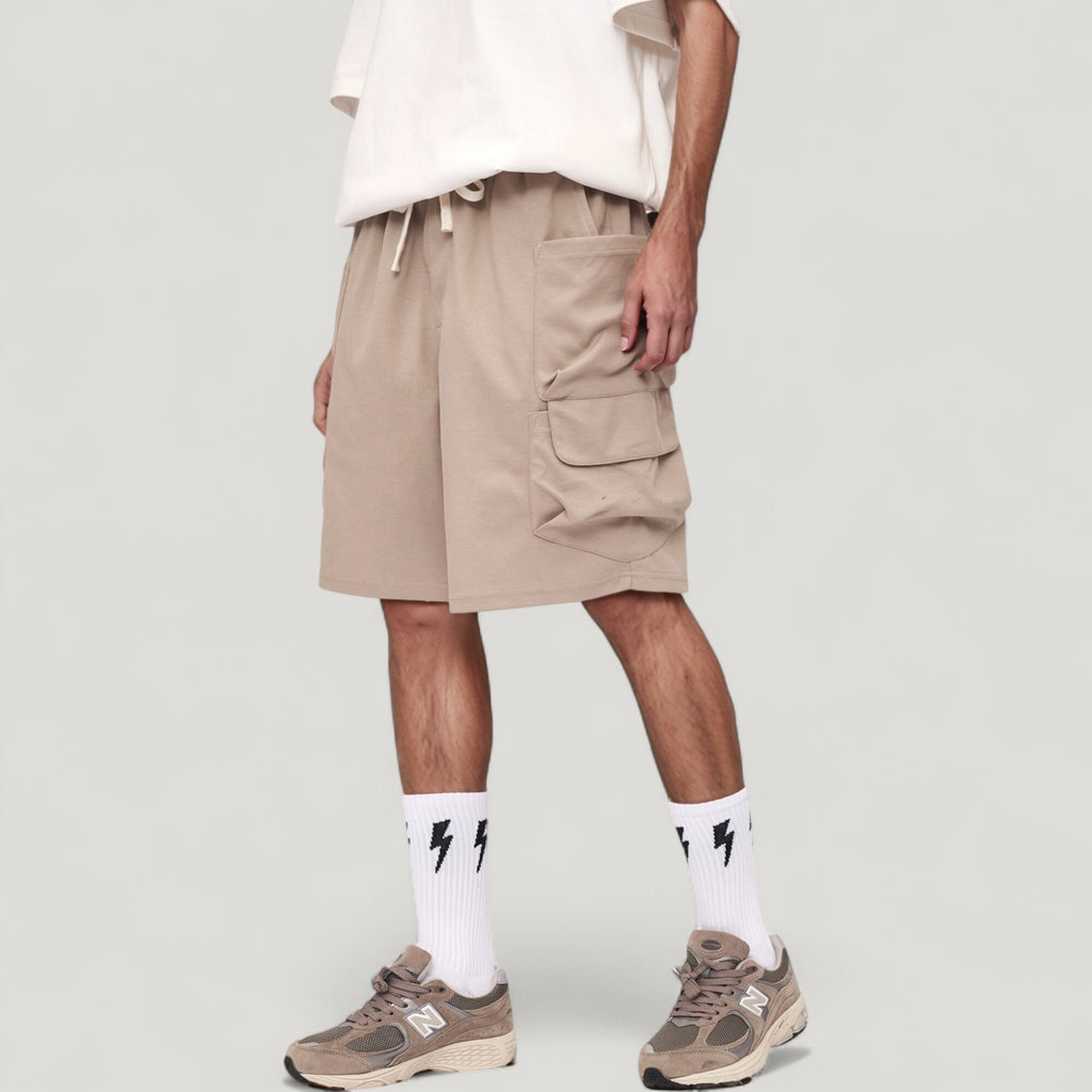 Anna-Kaci Active Men's Drawstring Waist Relaxed Fit Everyday Casual Shorts with Side Pockets